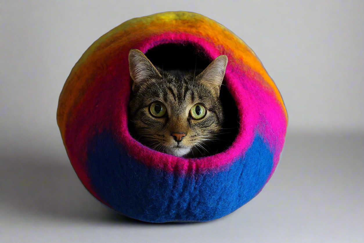 Cozy Felt Cat Cave
