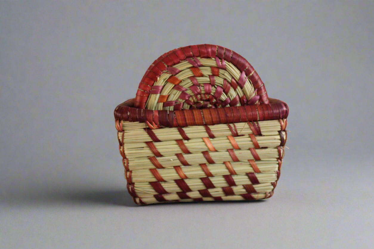 Handwoven Coaster Set with Holder