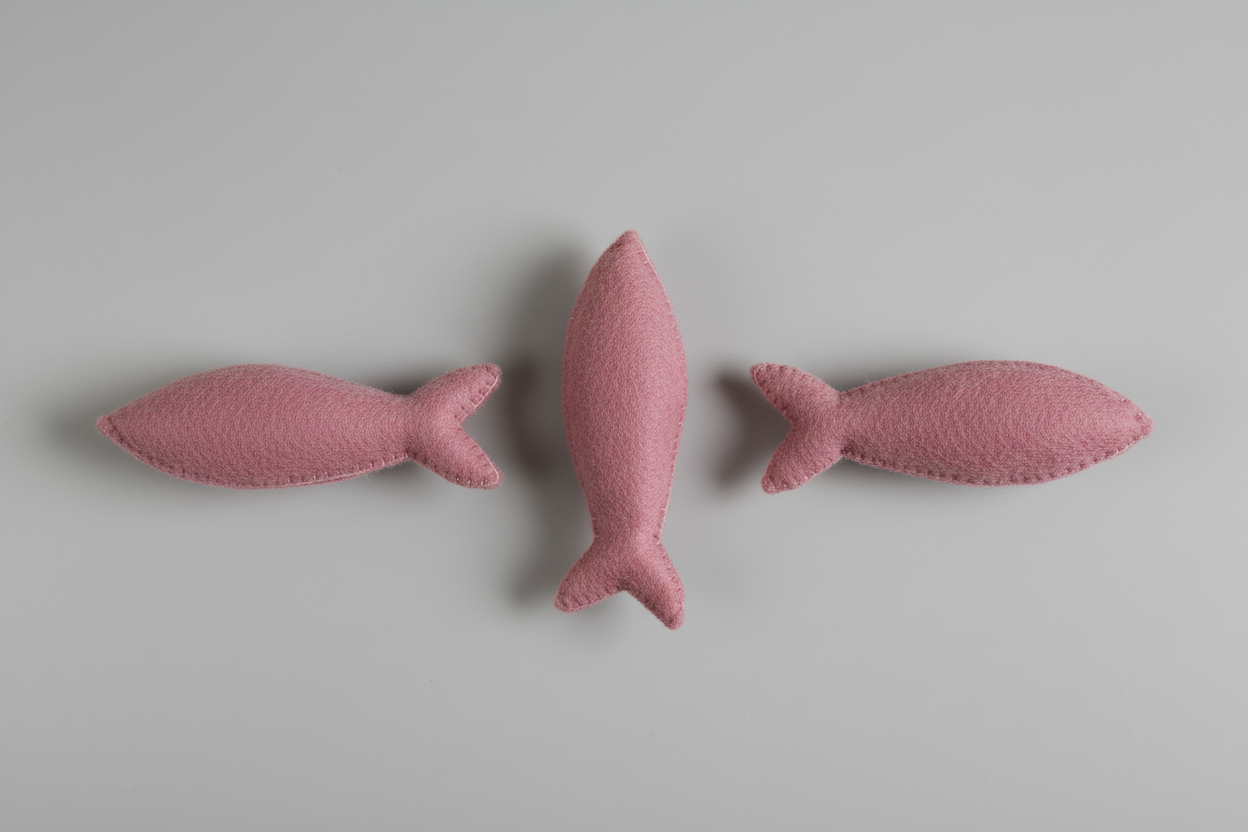 Natural Wool Cat Toy – Fish